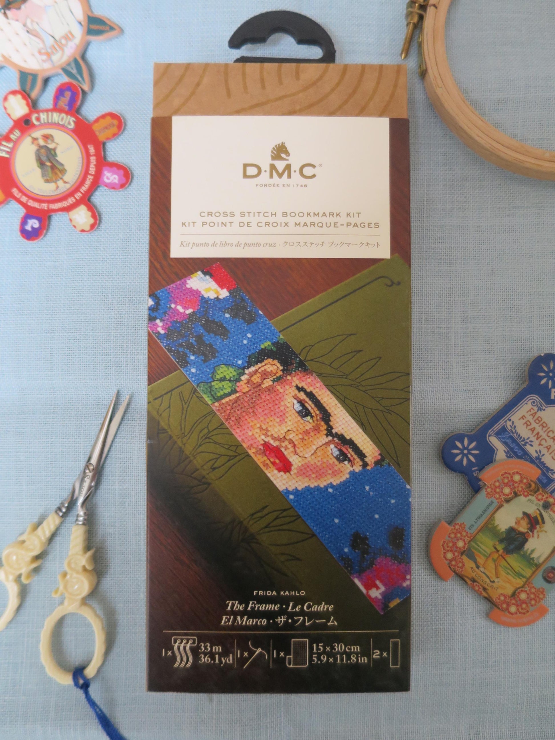 The Frame- Freida Kahlo- DMC Cross Stitch Bookmark Kit
