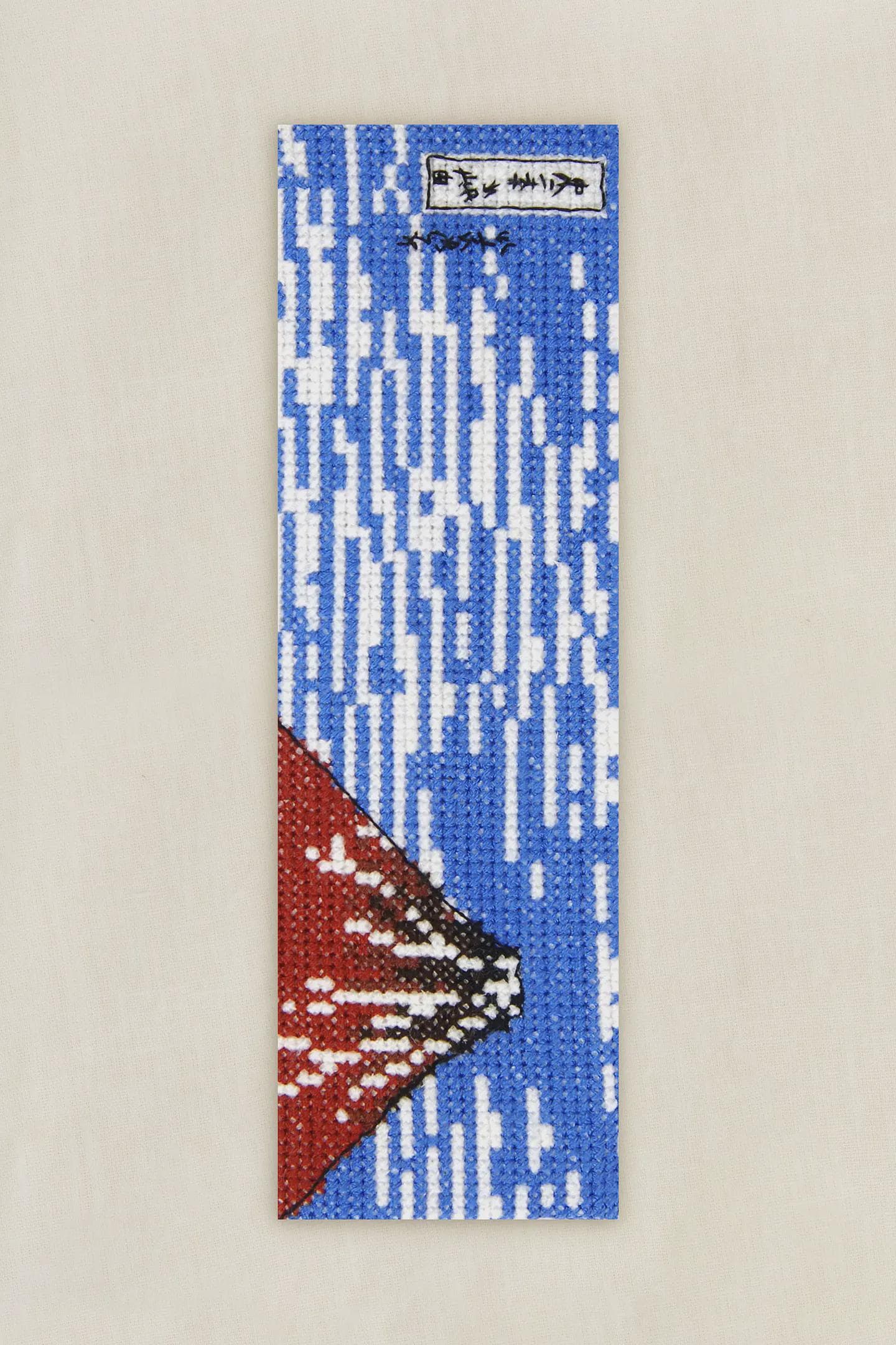 The Red Fuji- Katsushika Hokusai- DMC British Museum Cross Stitch Bookmark Kit