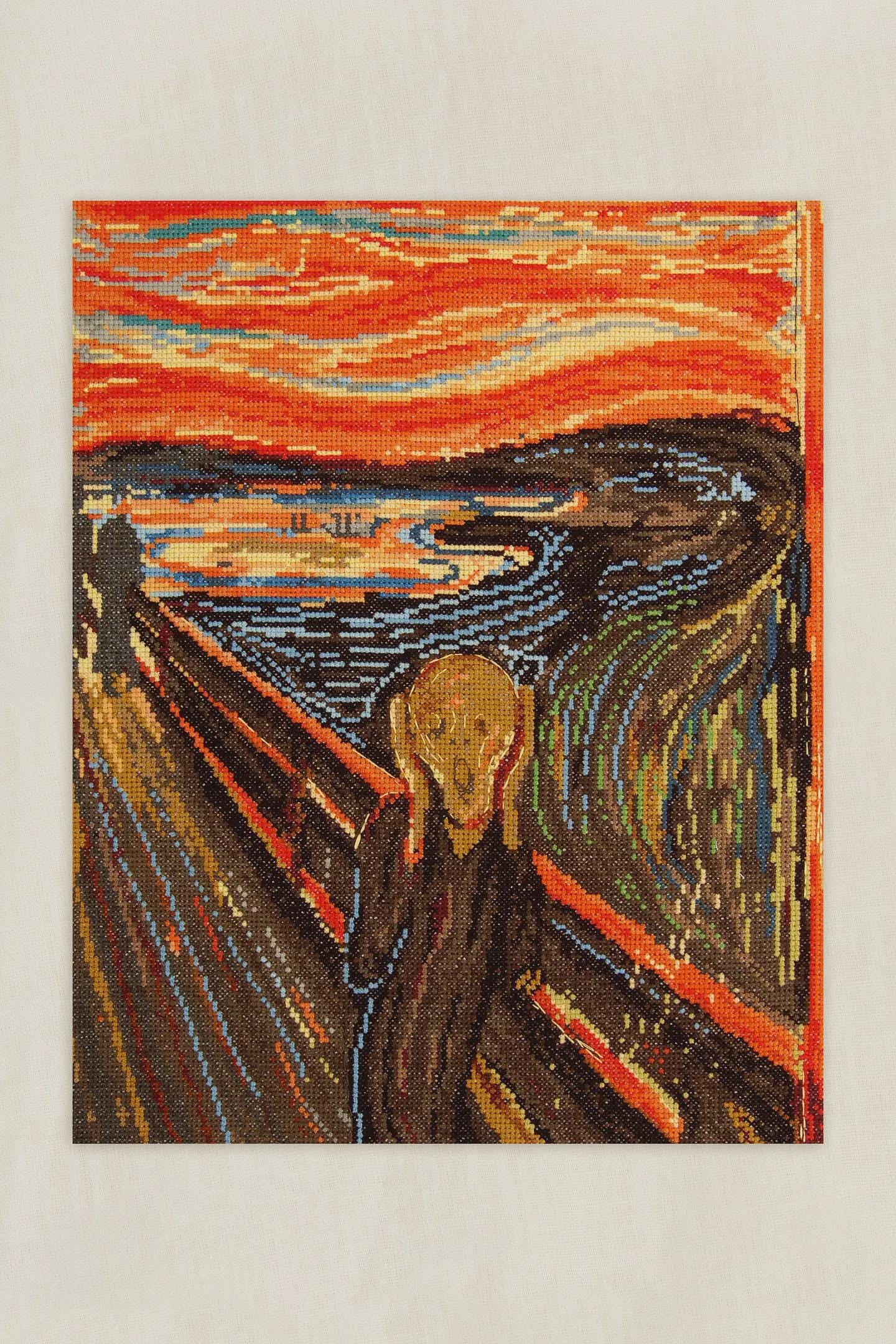 The Scream- EDvard Munch- DMC Cross Stitch kit