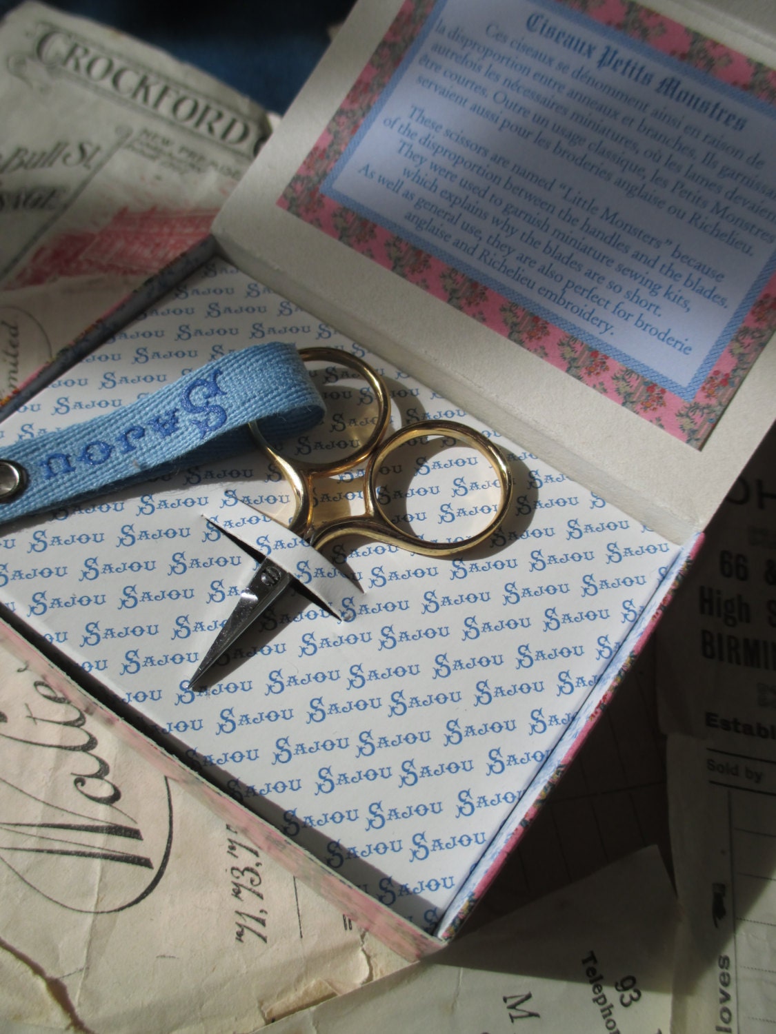 Sajou Little Monsters Hand Paired Embroidery Scissors Petit Monstres