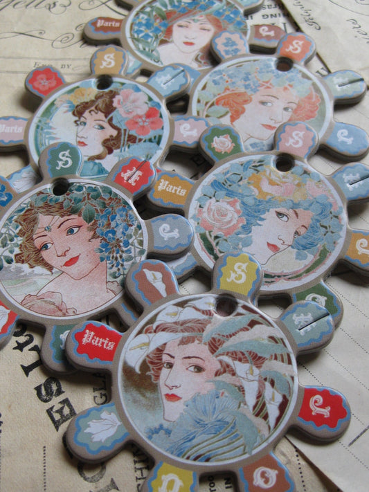 Sajou Thread Card Winders- Art Nouveau Ladies