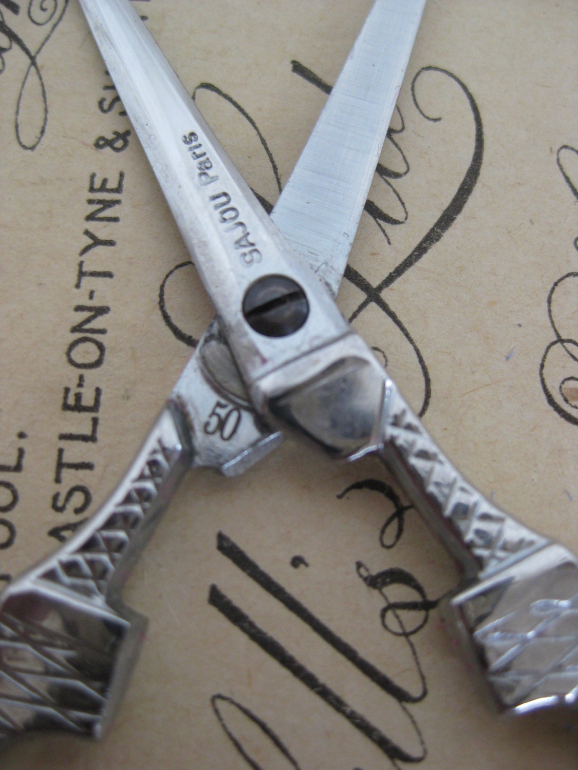 Sajou Eiffel Tower Hand Paired Chromed Embroidery Scissors