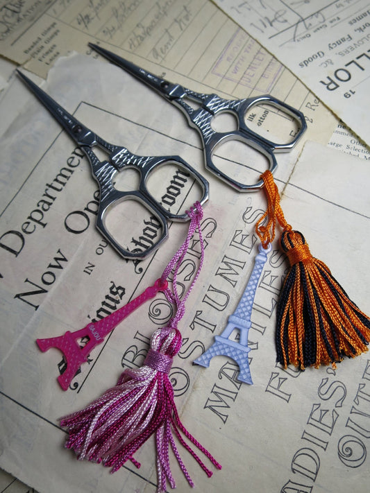 Sajou Eiffel Tower Hand Paired Chromed Embroidery Scissors