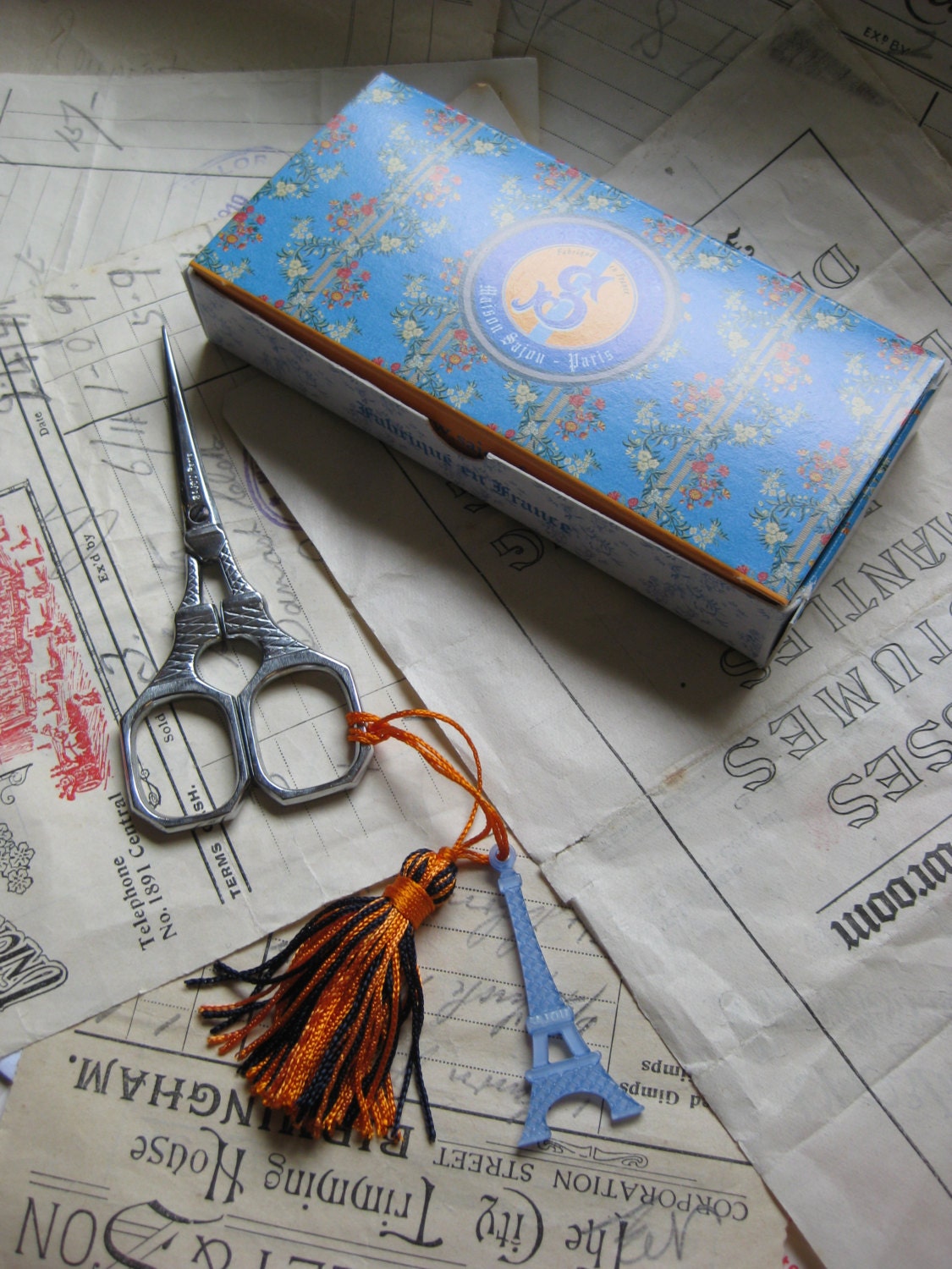 Sajou Eiffel Tower Hand Paired Chromed Embroidery Scissors