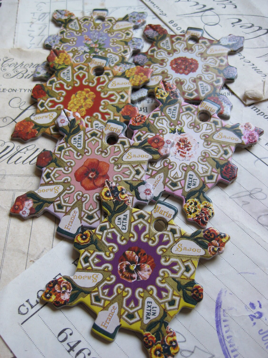 Sajou Thread Card Winders- Vintage Seed Packets