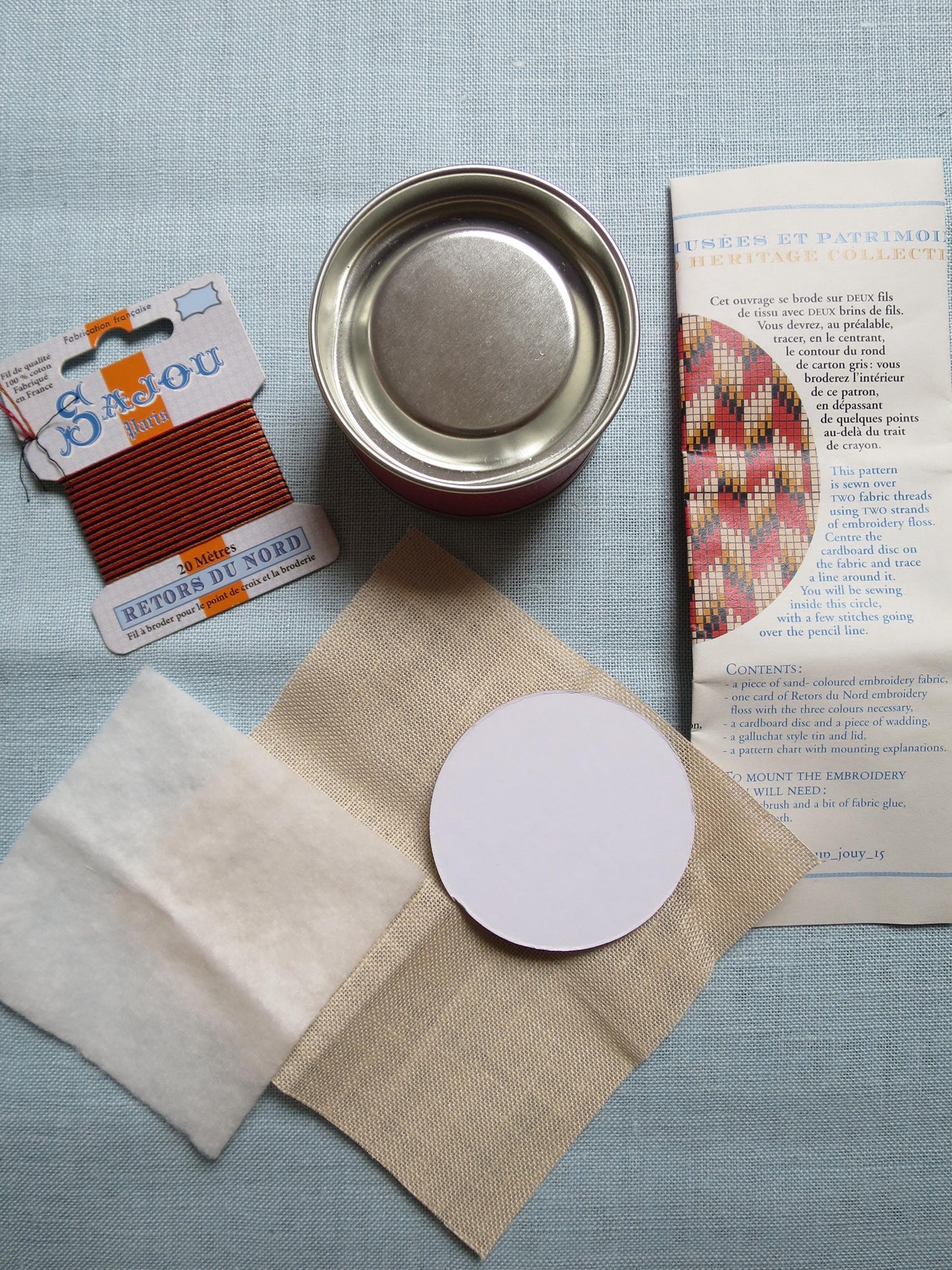 Sajou Cross Stitch Embroidery Kit- Red Mignonnette Pot