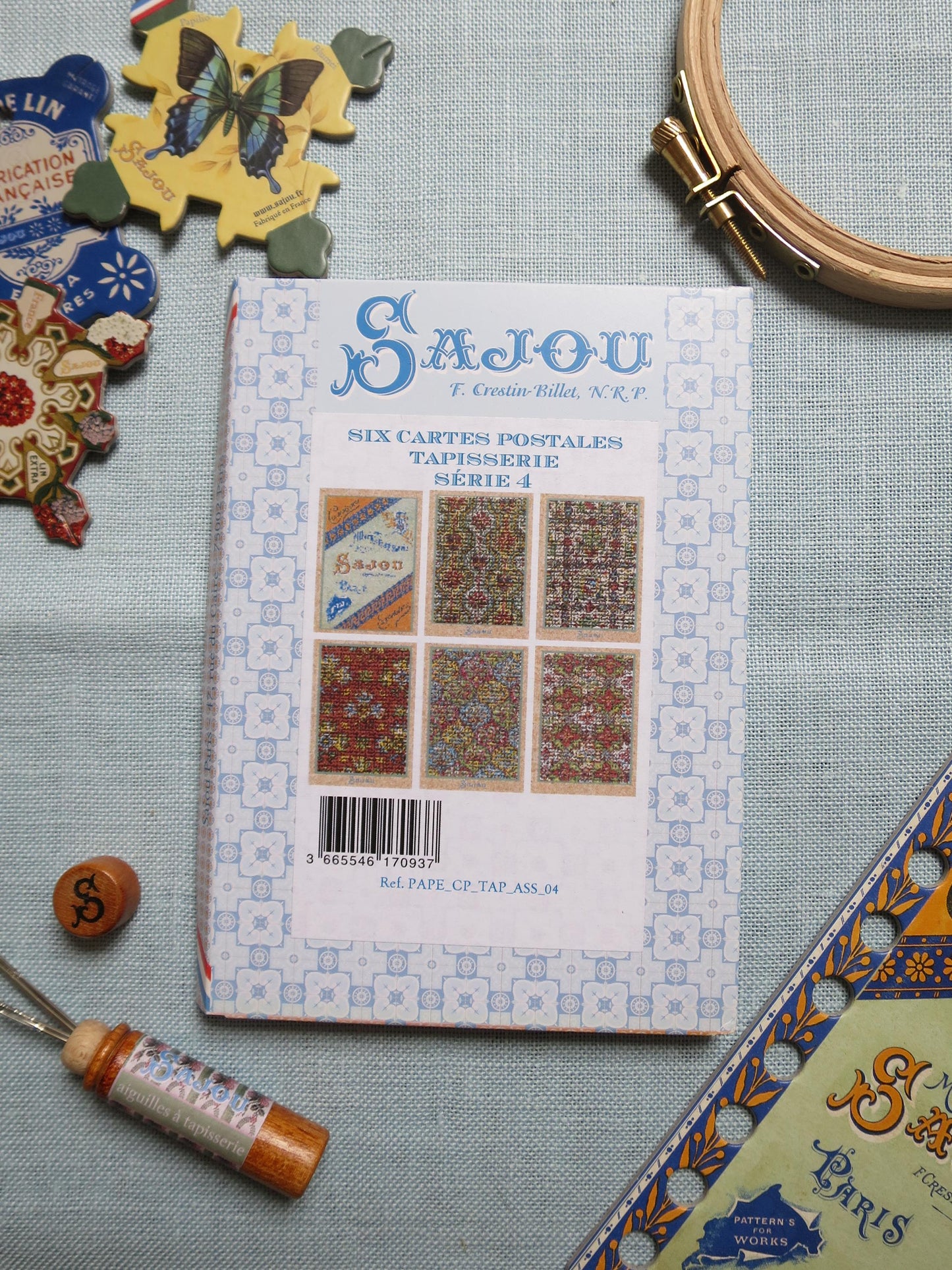 Sajou Six Vintage Tapestry Postcards- Album de Tapisserie Serie 4- All Overs