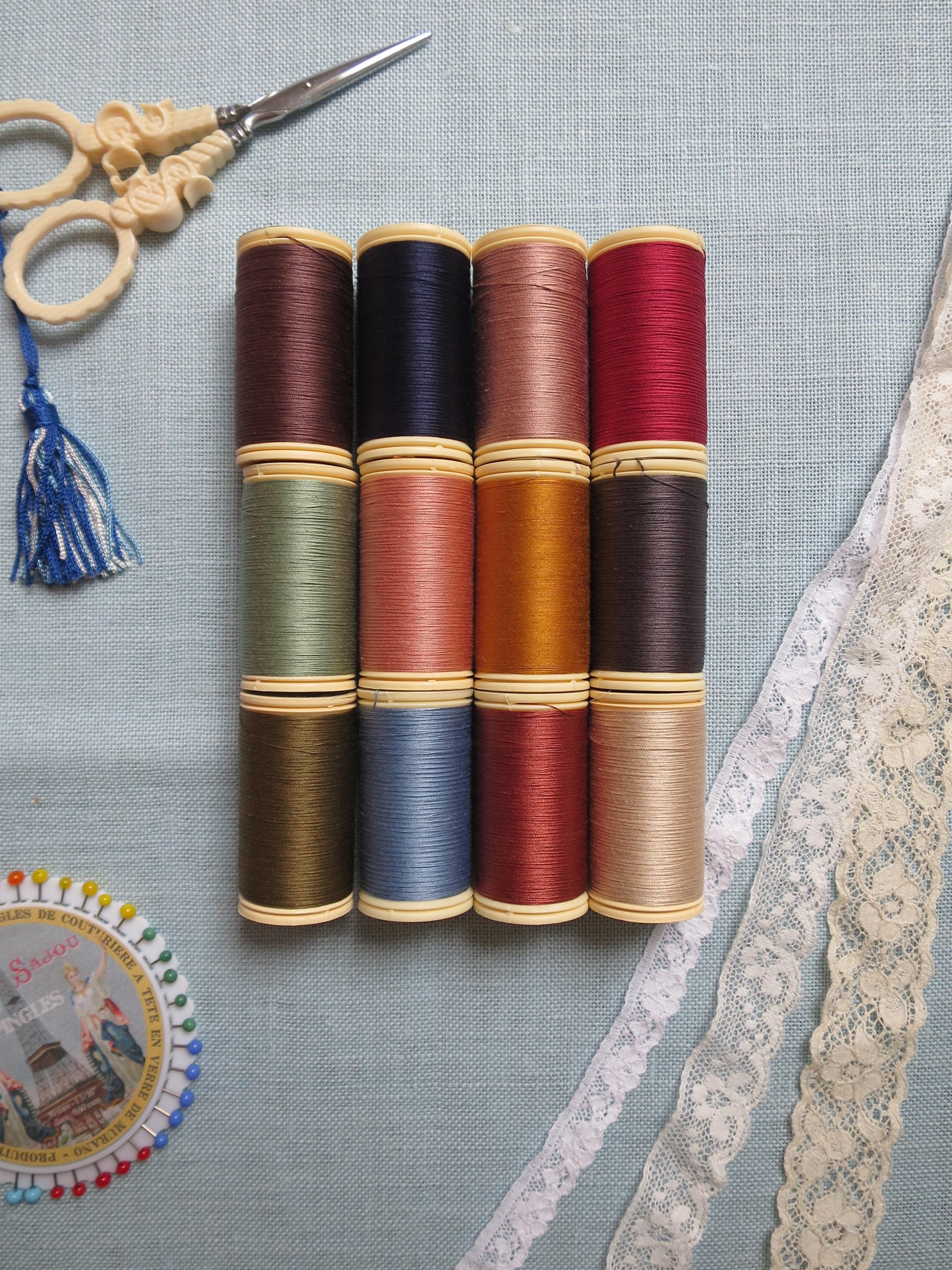 Sajou Boxed Set 12 Fil au Chinois Cotton Thread- No. 3 Vintage Tones