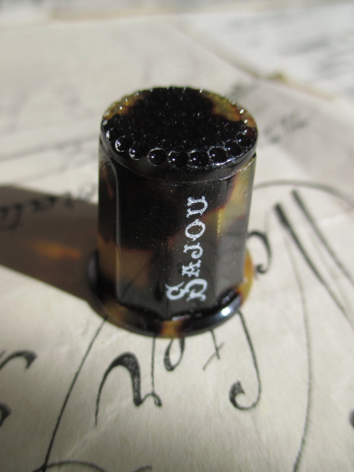 Sajou French Luxury Thimble- Faux Tortoiseshell