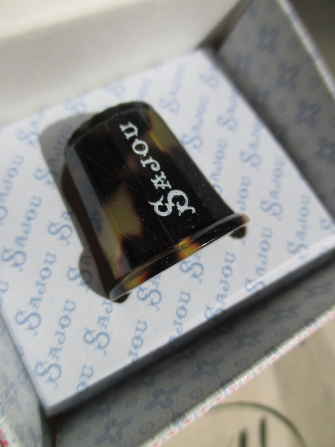 Sajou French Luxury Thimble- Faux Tortoiseshell