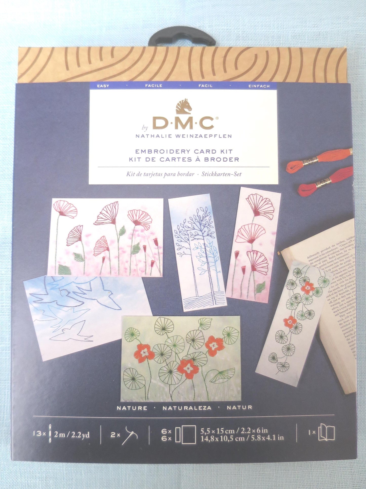 Nature- Nathalie Weinzaepflen- DMC Easy Cards & Bookmarks Embroidery Kit