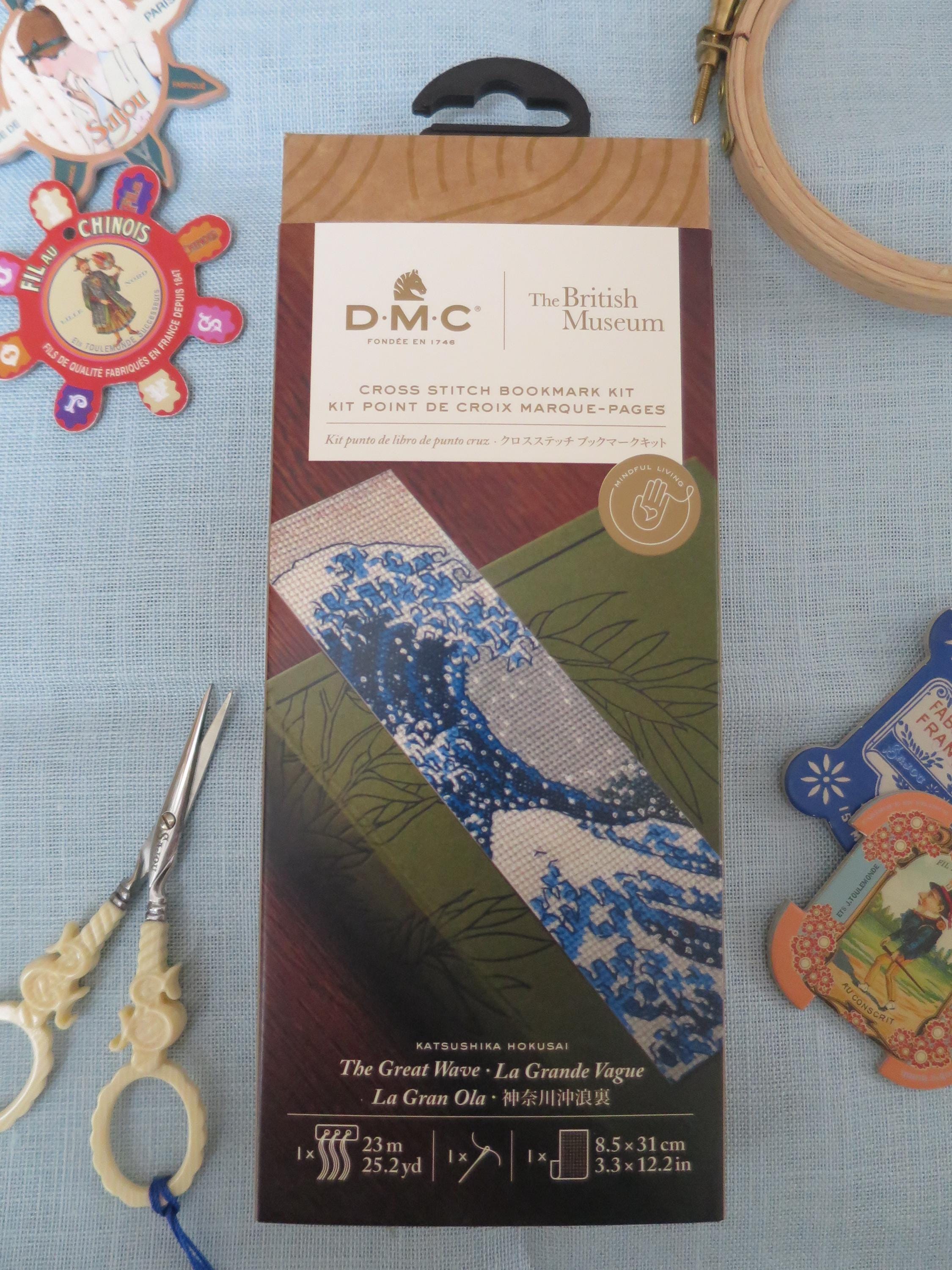 The Wave- Katsushika Hokusai- DMC British Museum Cross Stitch Bookmark Kit