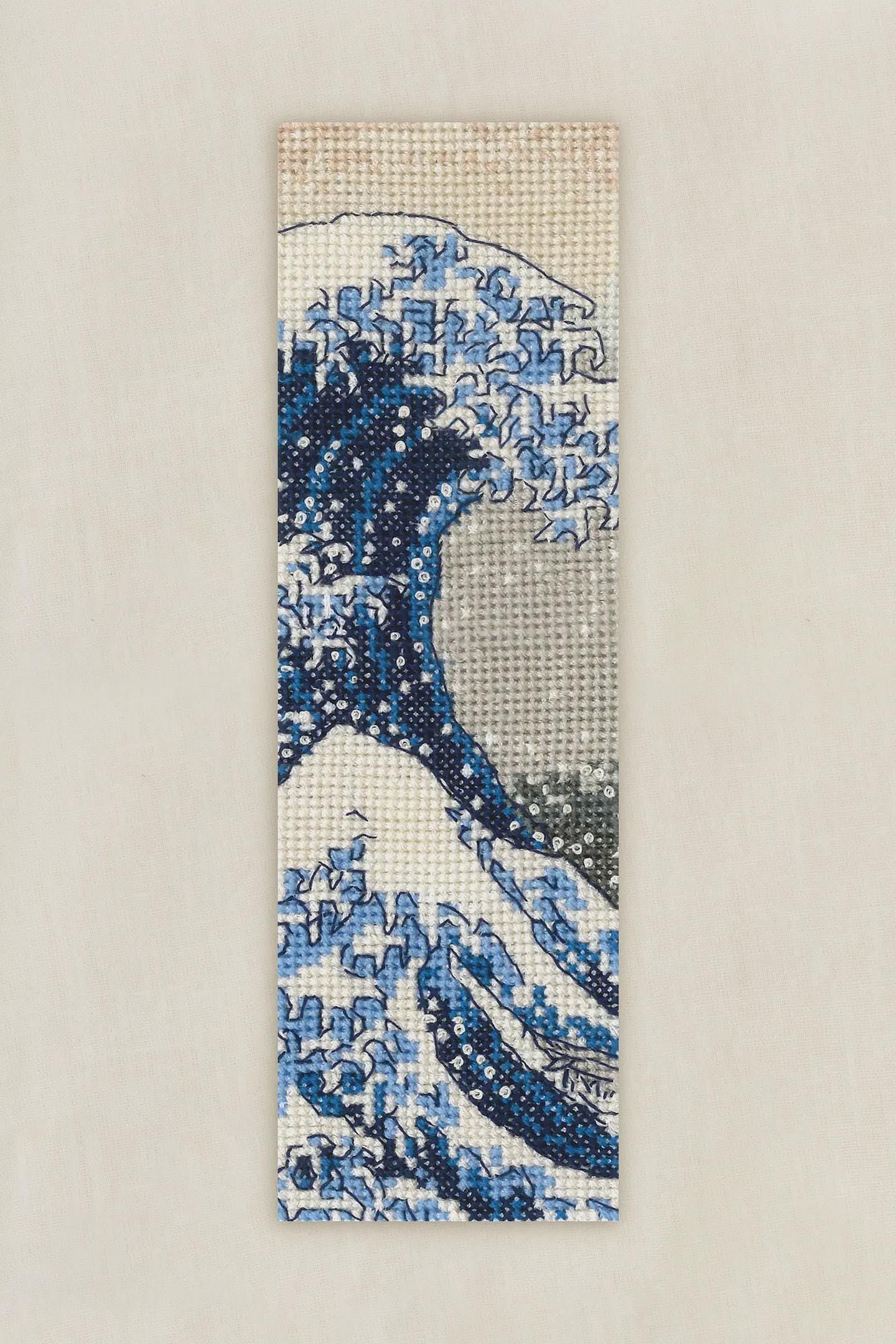 The Wave- Katsushika Hokusai- DMC British Museum Cross Stitch Bookmark Kit