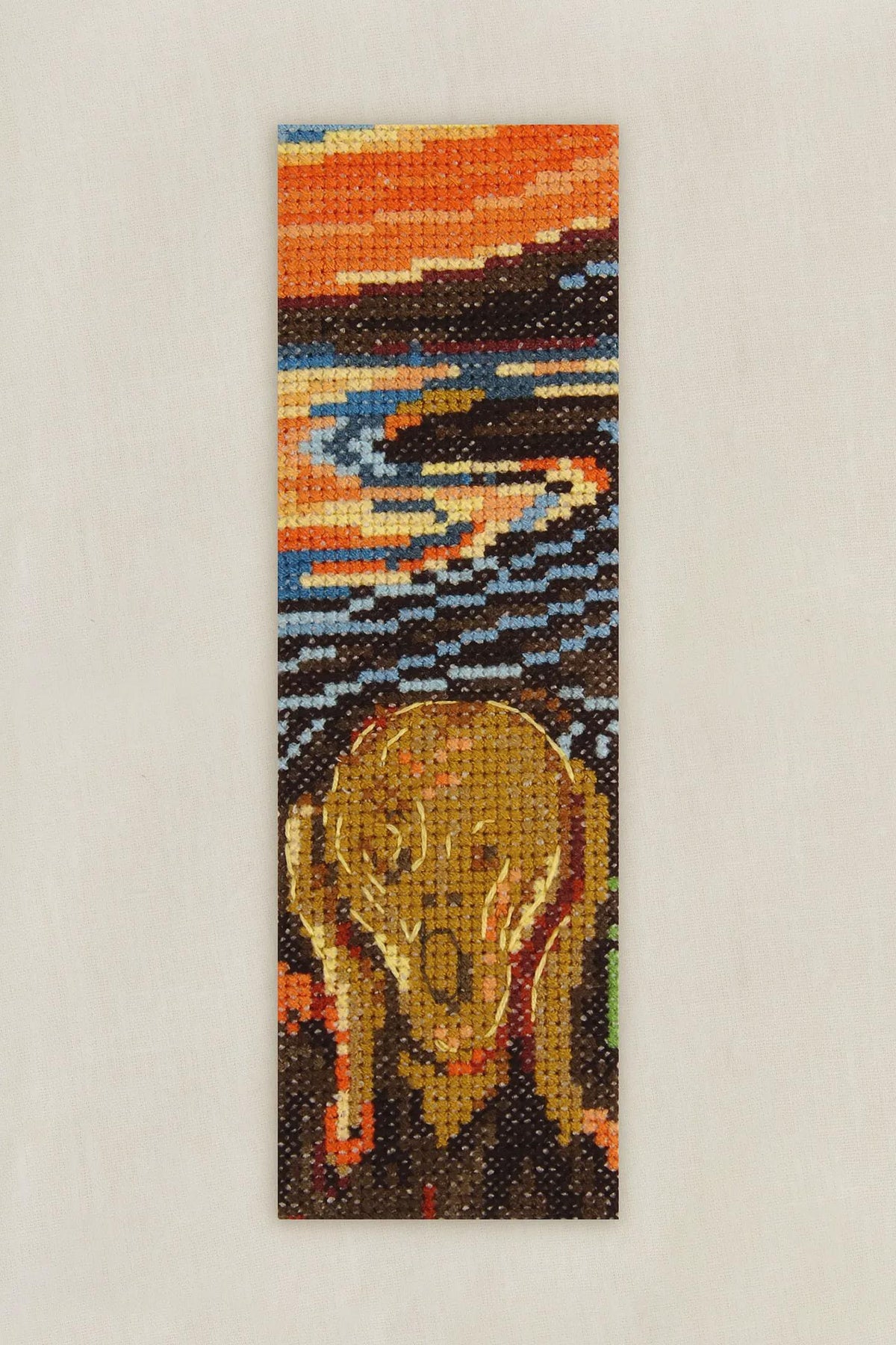 The Scream- Edvard Munch- DMC Cross Stitch Bookmark Kit