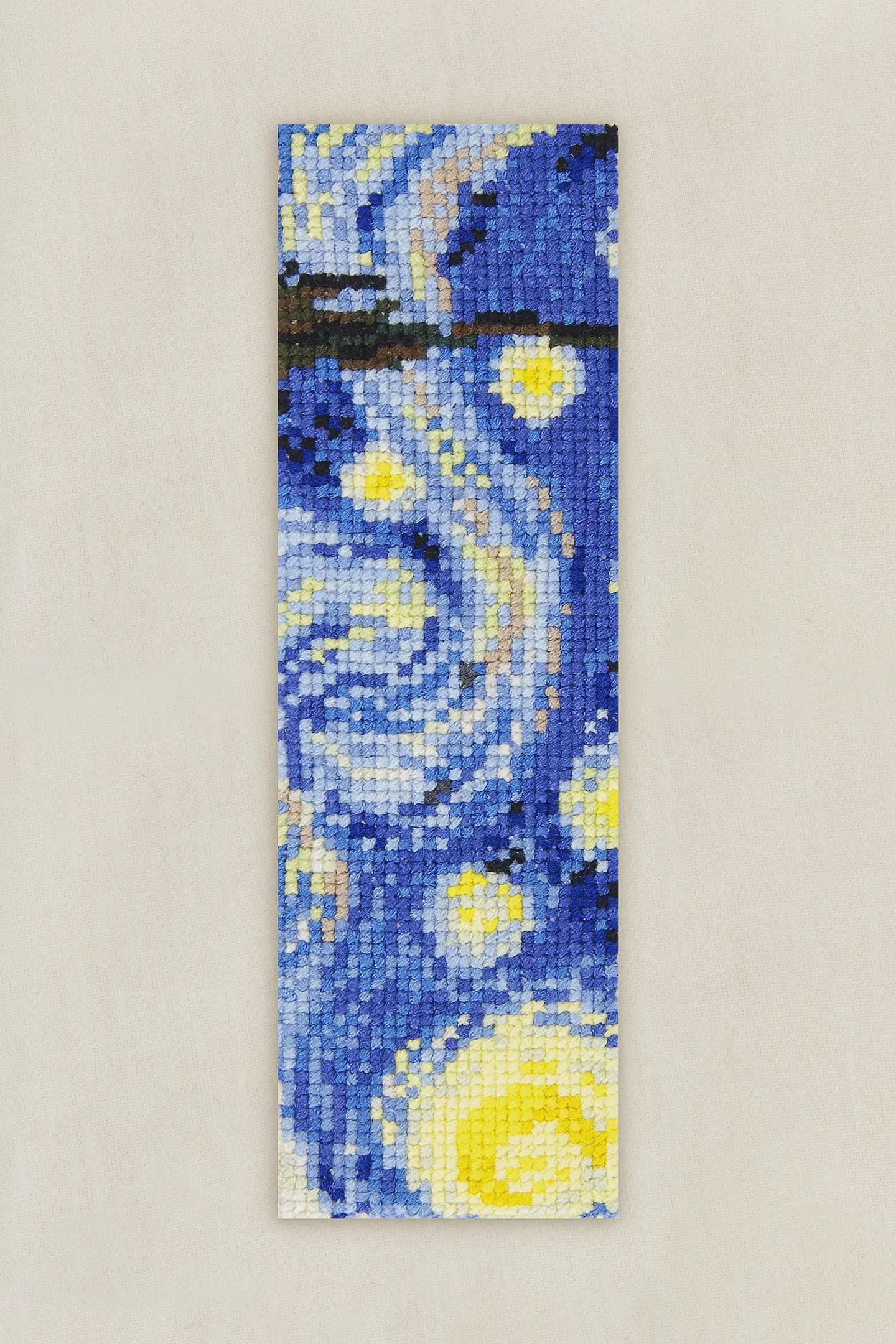 The Starry Night- Van Gogh- DMC Cross Stitch Bookmark Kit
