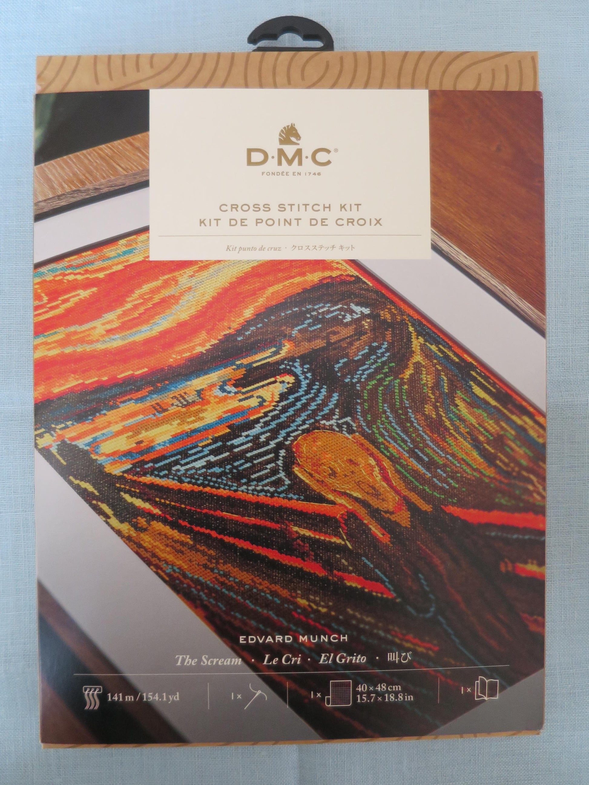The Scream- EDvard Munch- DMC Cross Stitch kit