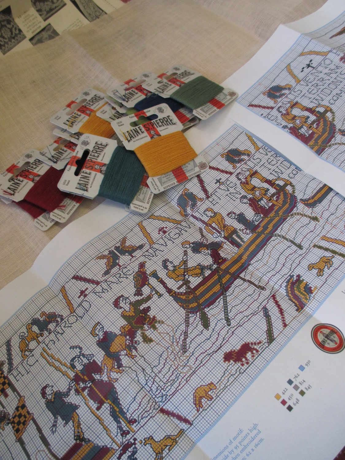 Sajou Museum & Heritage Bayeux Tapestry Embroidery Kit- Harold's Embarkment at Normandy