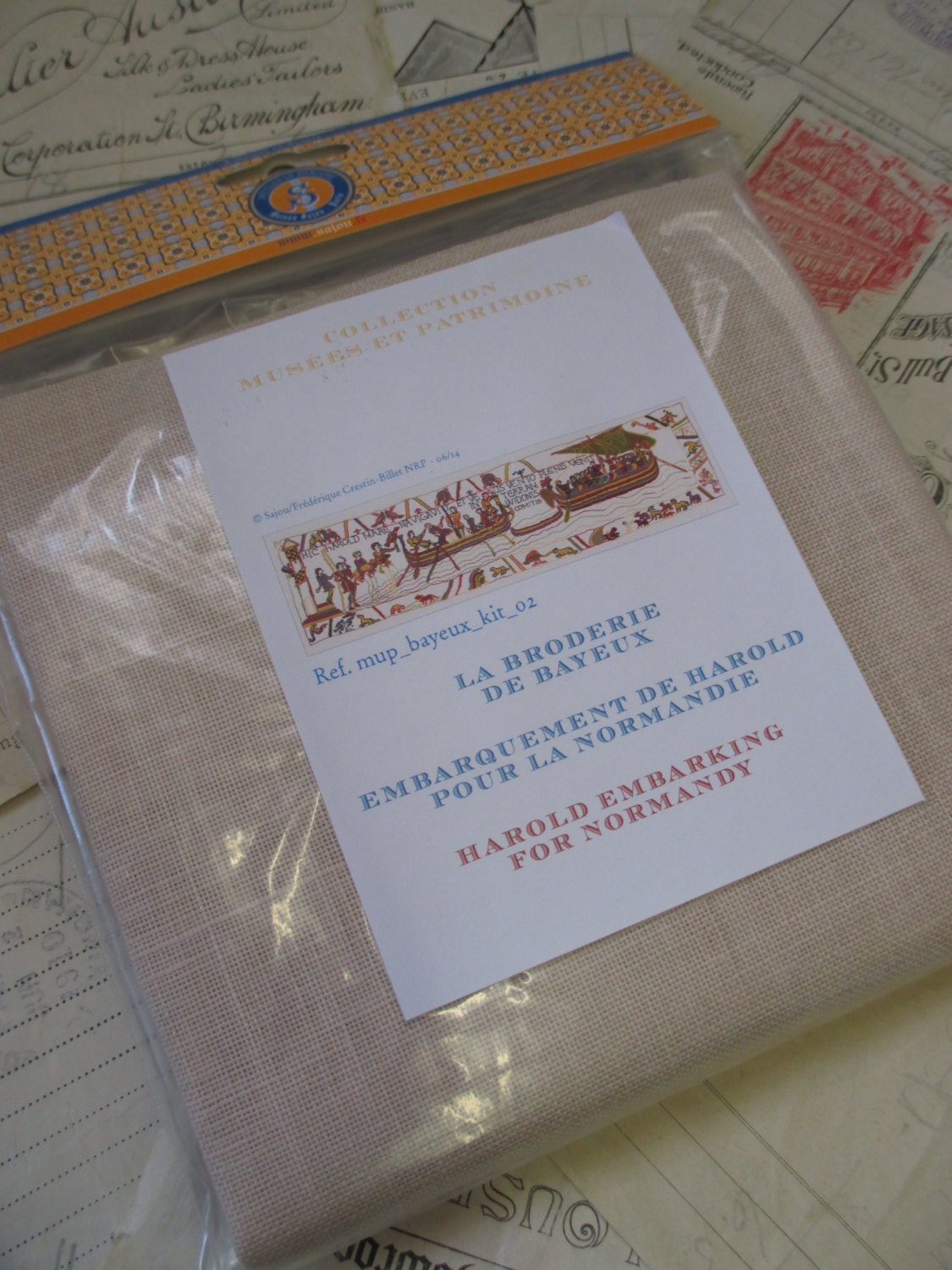 Sajou Museum & Heritage Bayeux Tapestry Embroidery Kit- Harold's Embarkment at Normandy