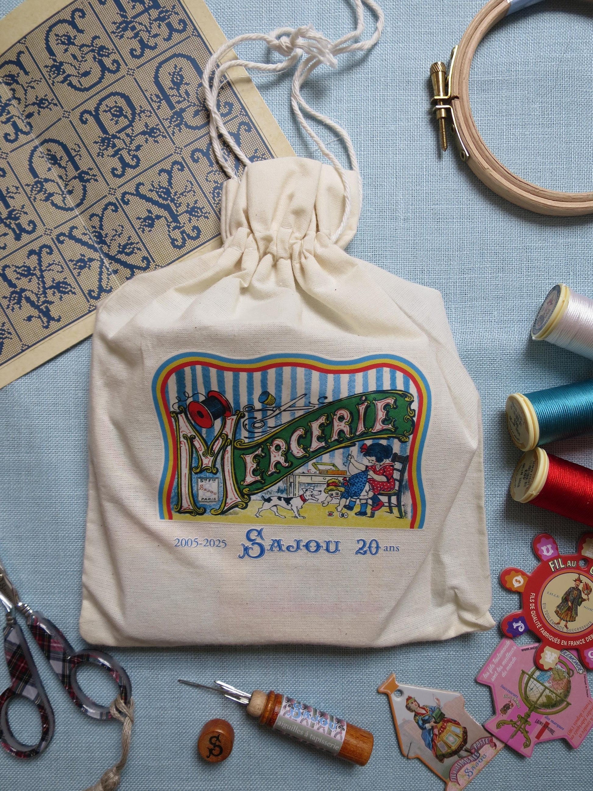 Sajou Limited Edition Gift Bag for Stitchers – Little Girl Sewing