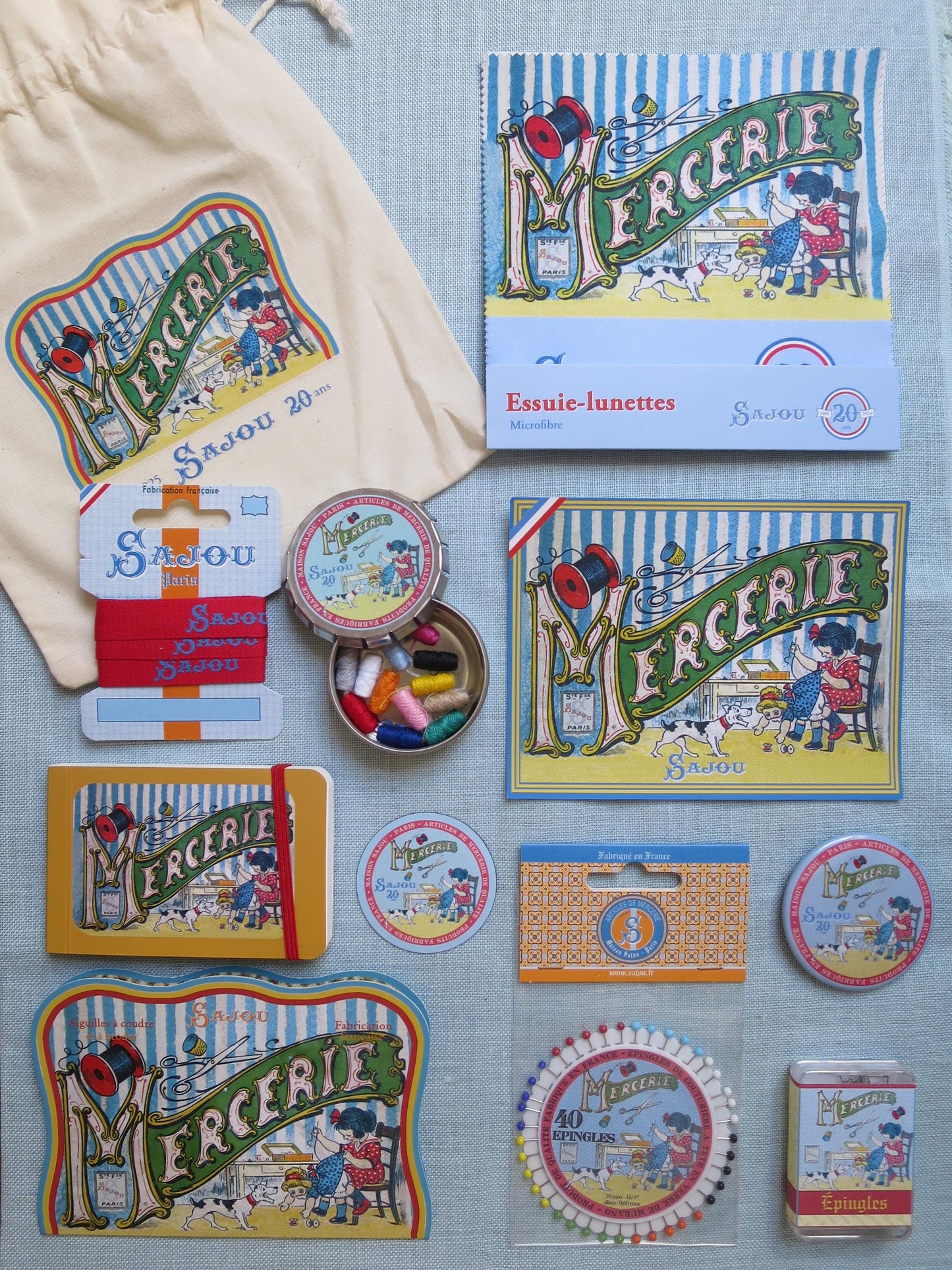 Sajou Limited Edition Gift Bag for Stitchers – Little Girl Sewing