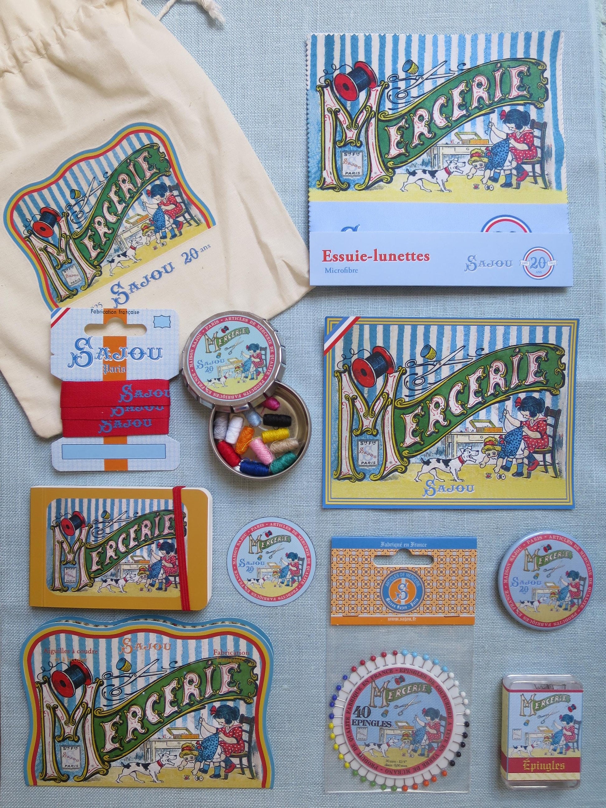 Sajou Limited Edition Gift Bag for Stitchers – Little Girl Sewing