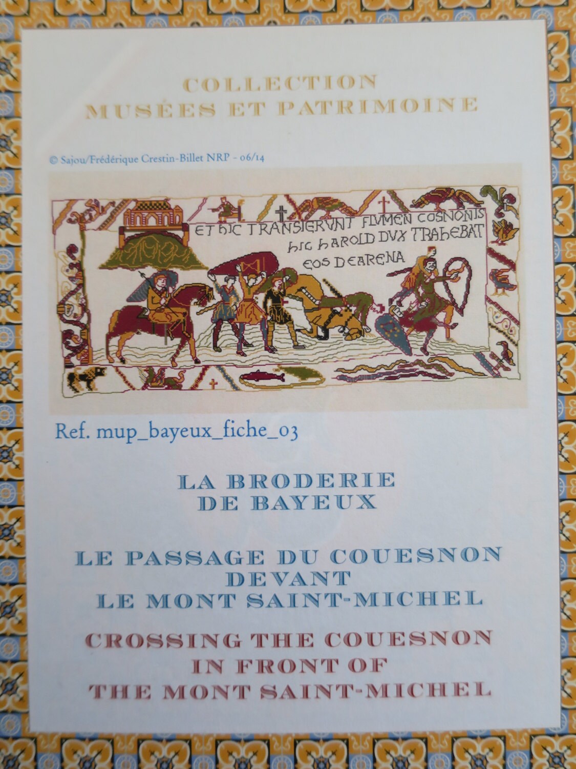 Sajou Museum & Heritage Bayeux Tapestry Embroidery Kit- Crossing the Couesnon