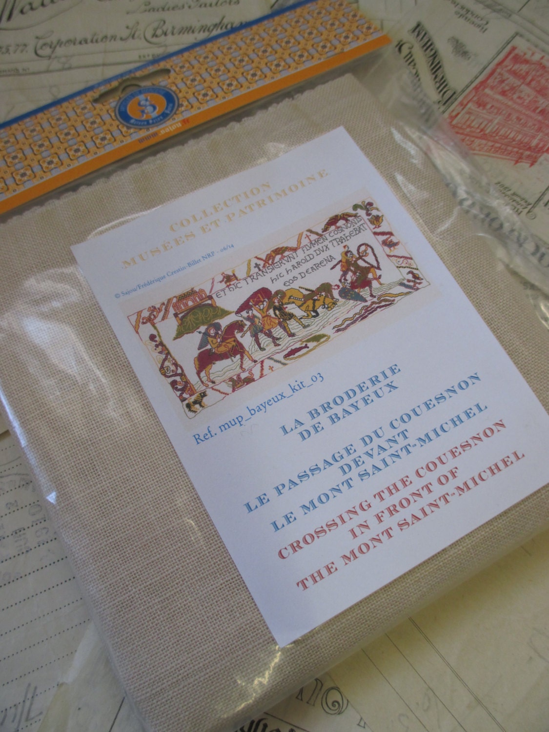 Sajou Museum & Heritage Bayeux Tapestry Embroidery Kit- Crossing the Couesnon
