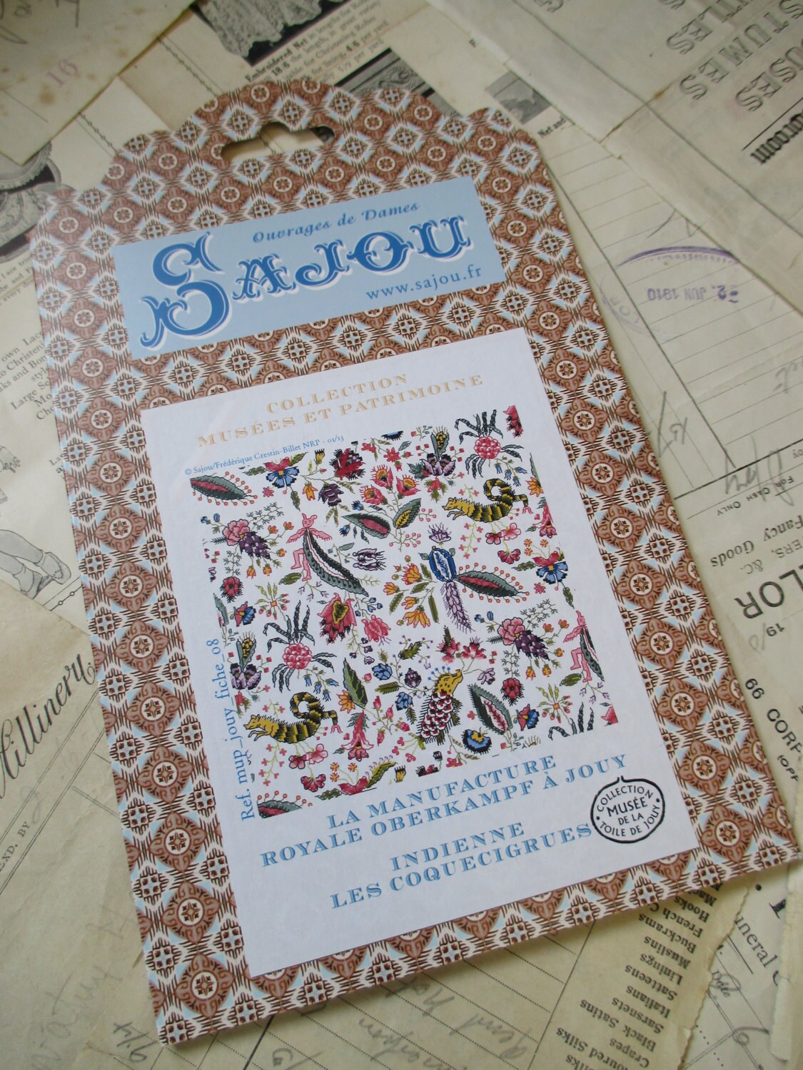 Sajou Museum & Heritage Toile du Jouy Embroidery Chart- Coquecigrues