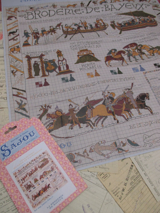 Sajou Museum & Heritage Large Cross Stitch Embroidery Chart- The Bayeux Tapestry