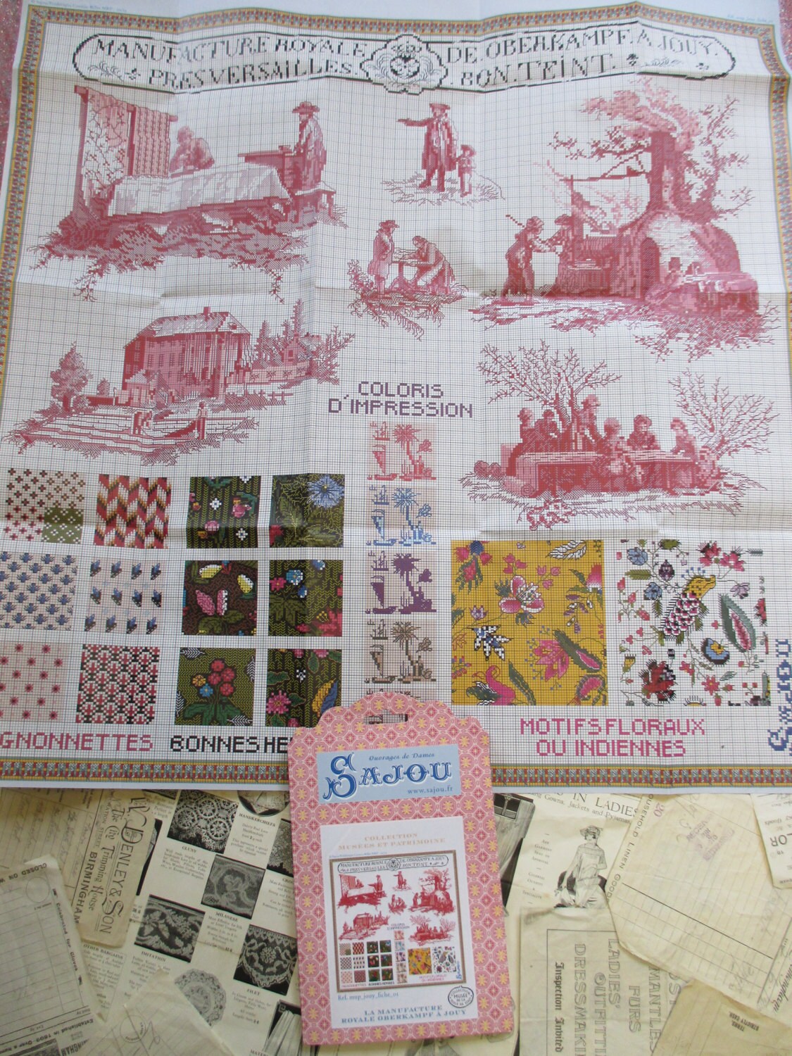 Sajou Museum & Heritage Large Toile du Jouy Embroidery Chart