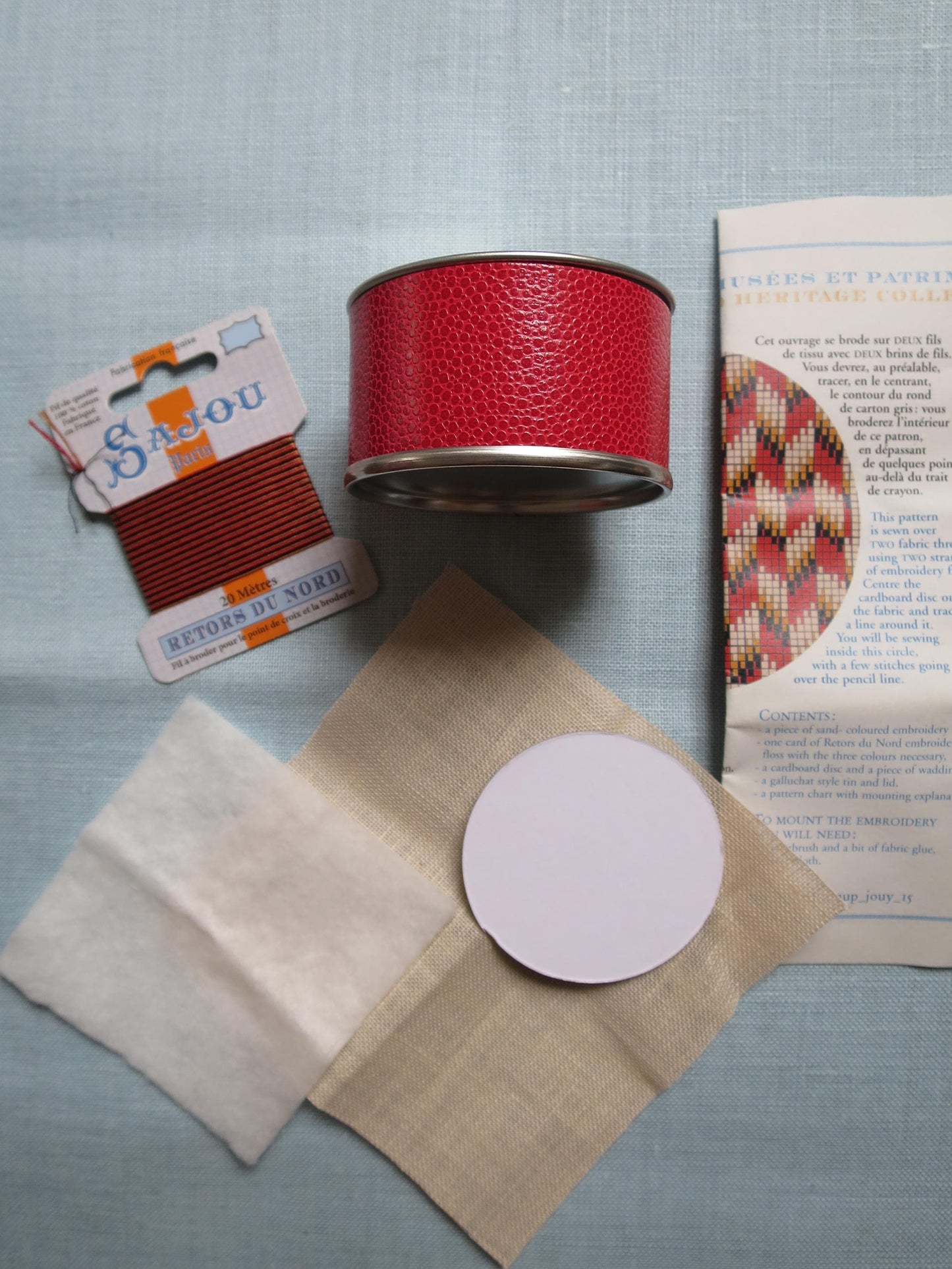 Sajou Cross Stitch Embroidery Kit- Red Mignonnette Pot