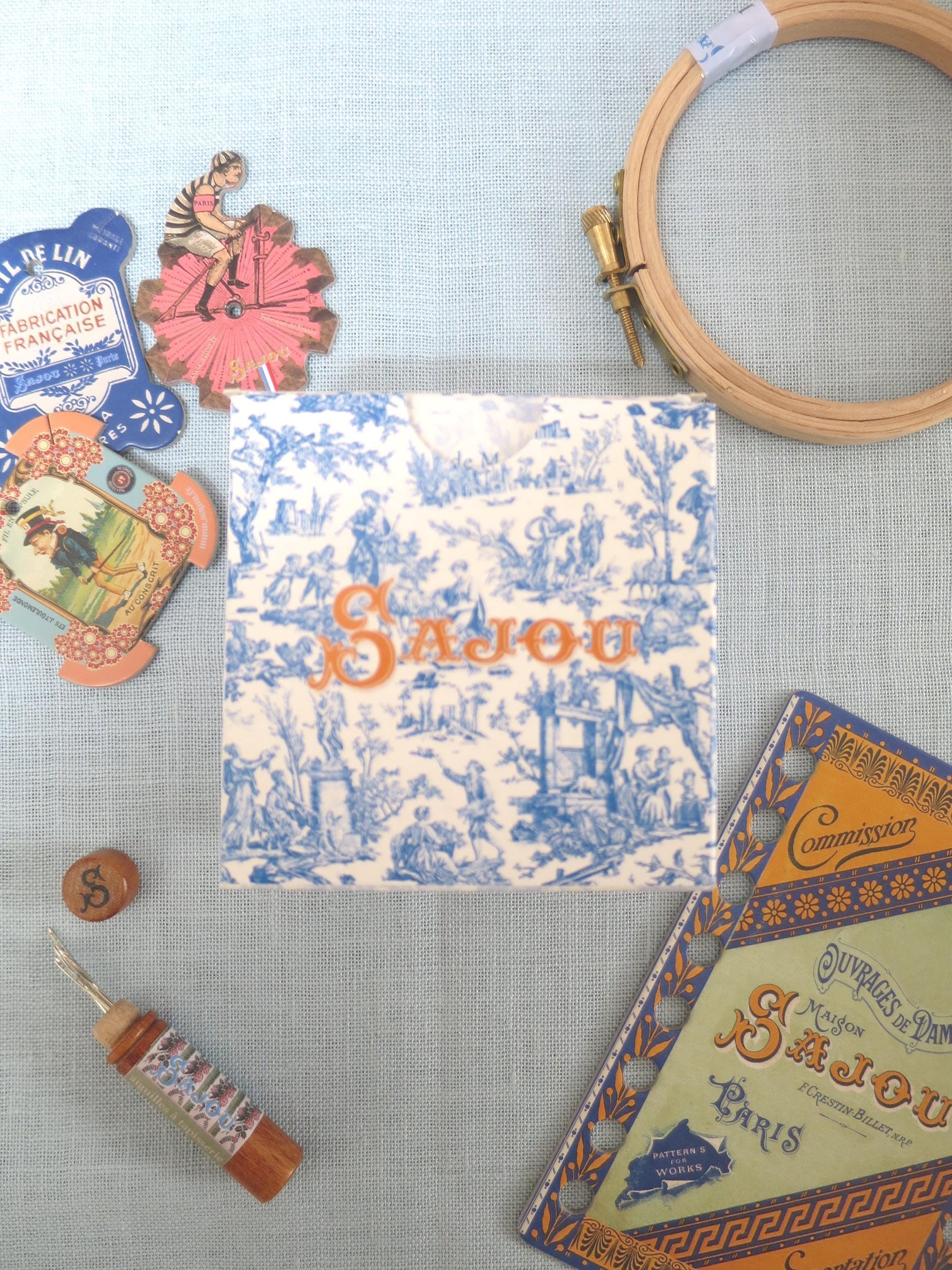 Sajou Cross Stitch Embroidery Kit- Marie Antoinette Pot