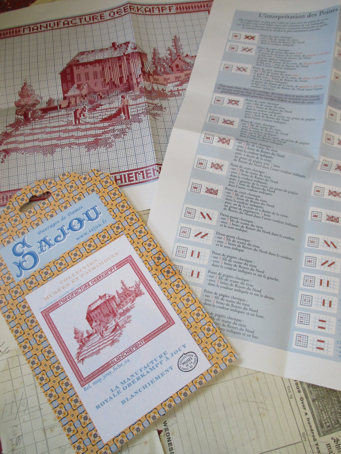 Sajou Museum & Heritage Toile du Jouy Manufacture Embroidery Chart- The Bleaching