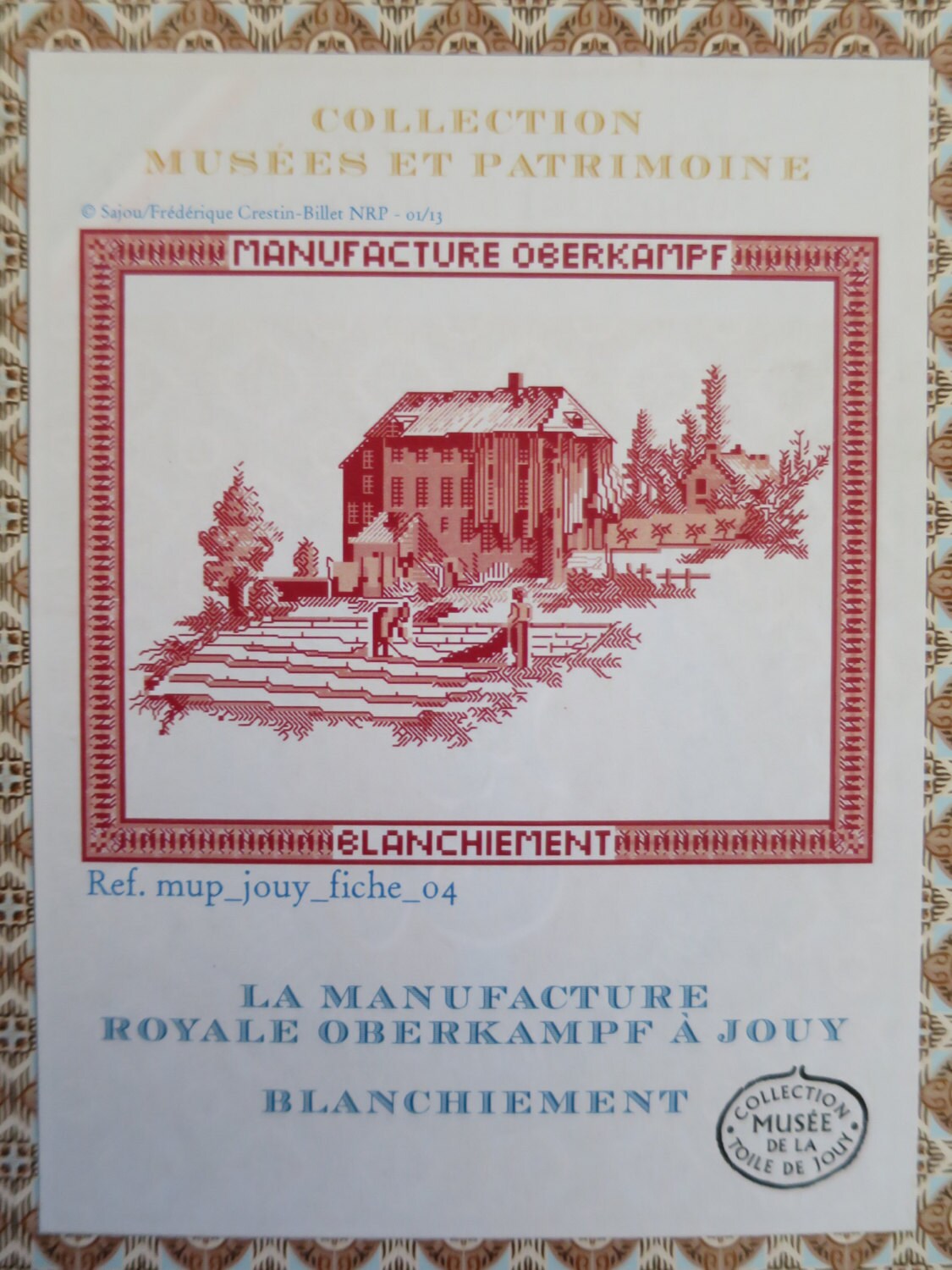Sajou Museum & Heritage Toile du Jouy Manufacture Embroidery Chart- The Bleaching