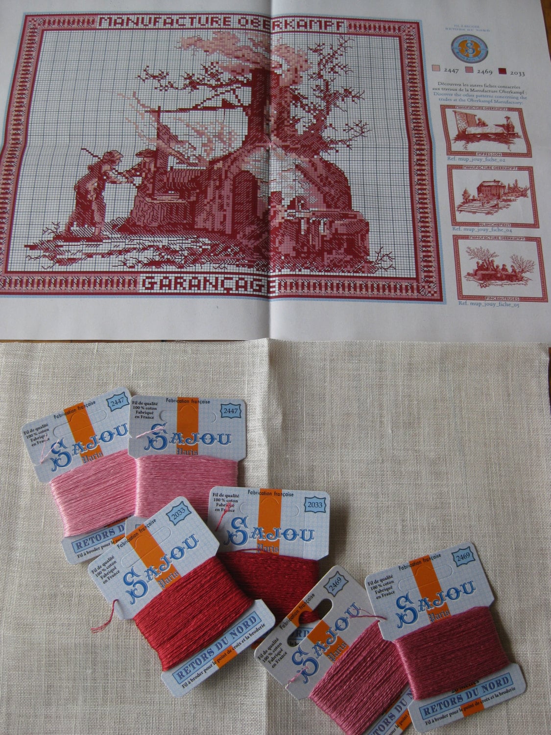 Sajou Museum & Heritage Toile du Jouy Manufacture Embroidery Kit- The Maddering