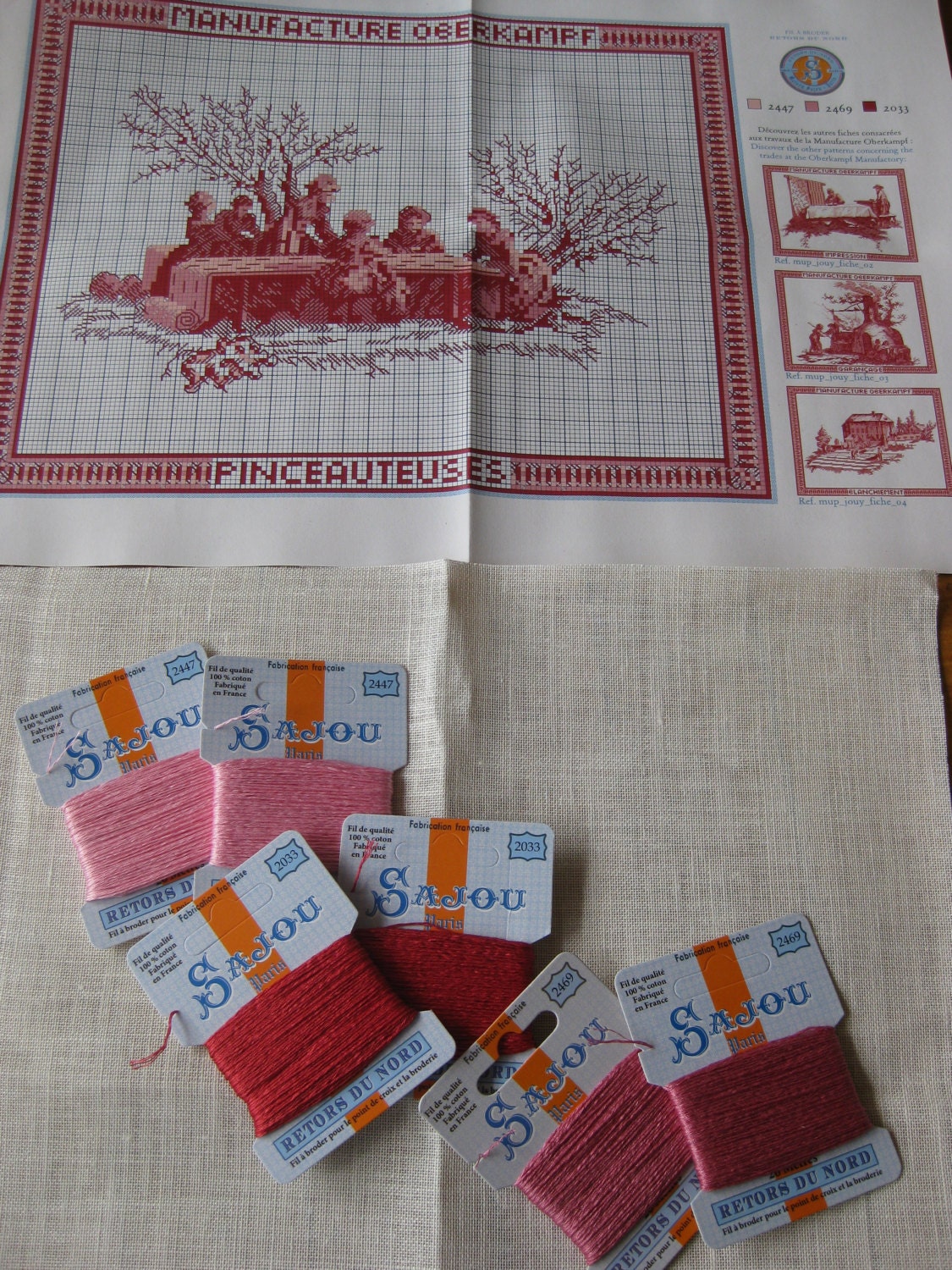 Sajou Museum & Heritage Toile du Jouy Manufacture Embroidery Kit- The Hand Painting