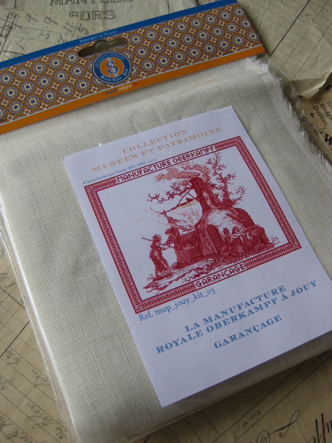 Sajou Museum & Heritage Toile du Jouy Manufacture Embroidery Kit- The Maddering