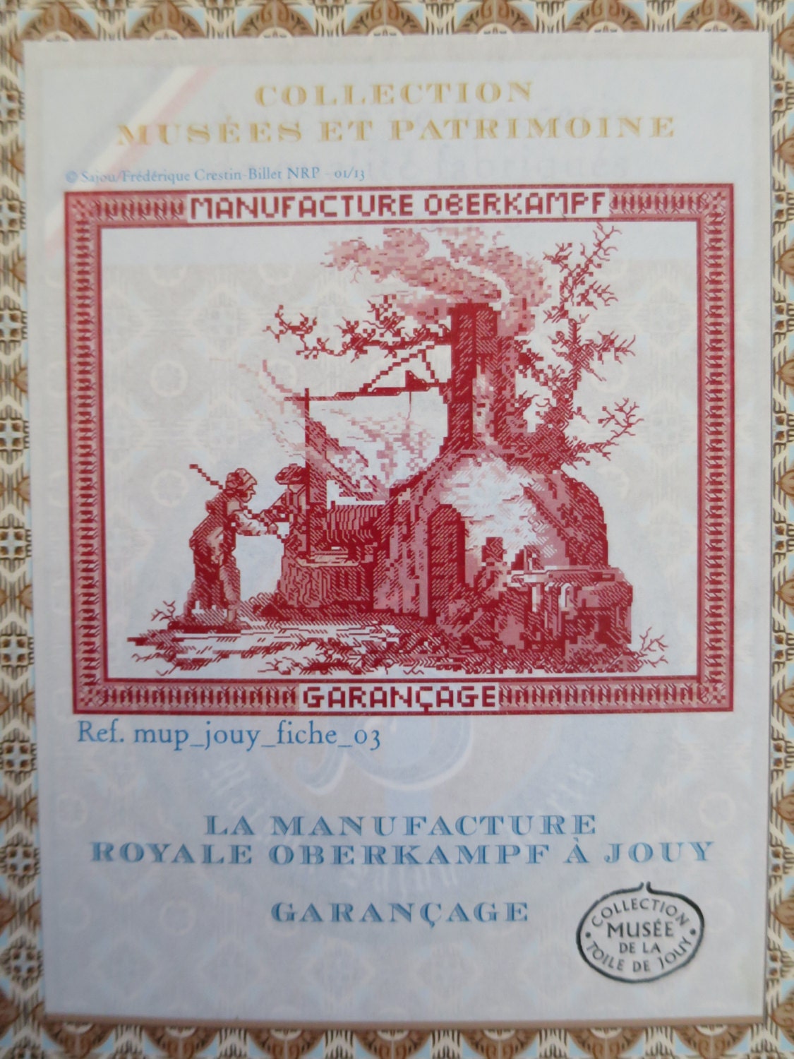 Sajou Museum & Heritage Toile du Jouy Manufacture Embroidery Kit- The Maddering