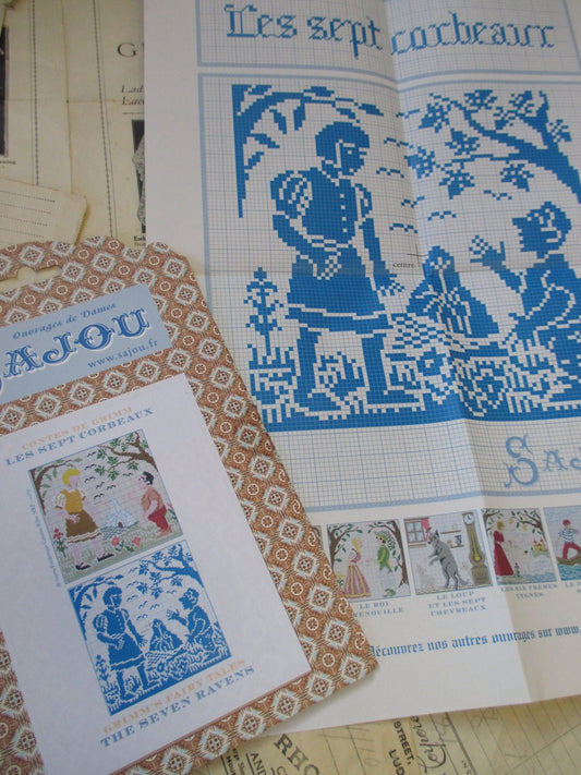 Sajou Grimm's Fairy Tales Embroidery Chart- The Seven Ravens