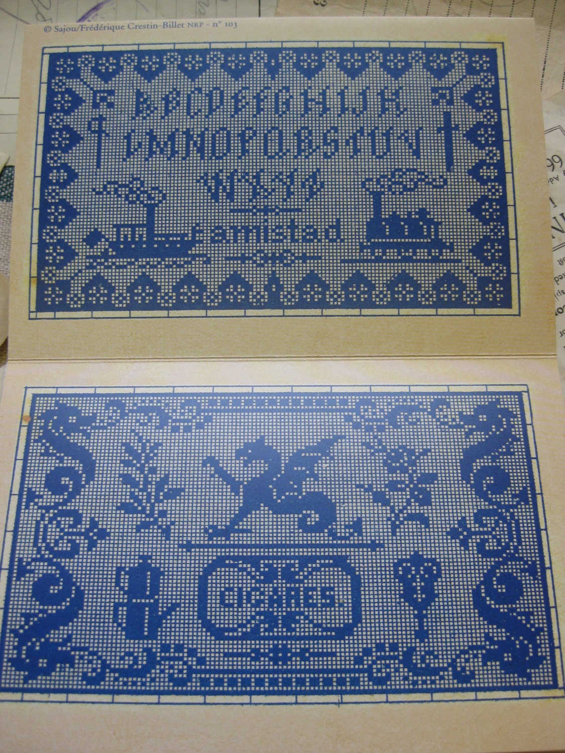 Sajou Mauve Cross Stitch Album 103- French Vintage Samplers