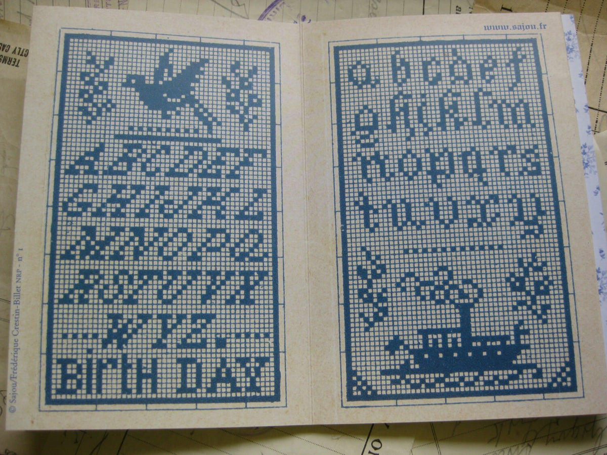 Sajou Blue Cross Stitch Album No.1- French Vintage Samplers