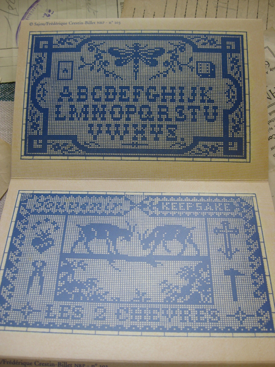 Sajou Mauve Cross Stitch Album 103- French Vintage Samplers