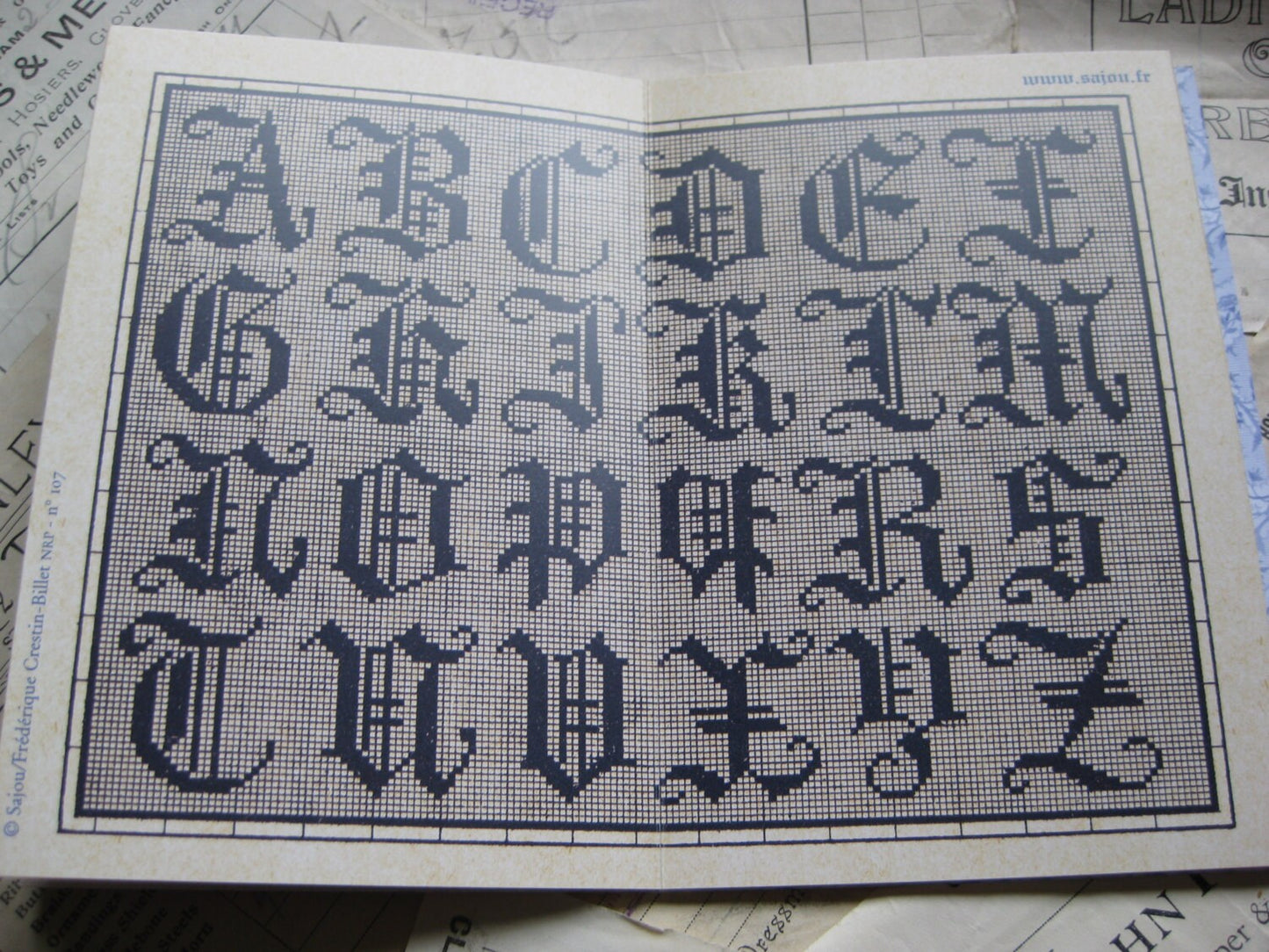Sajou Mauve Cross Stitch Album 107- French Vintage Alphabets