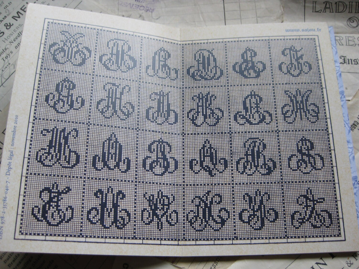 Sajou Mauve Cross Stitch Album 107- French Vintage Alphabets