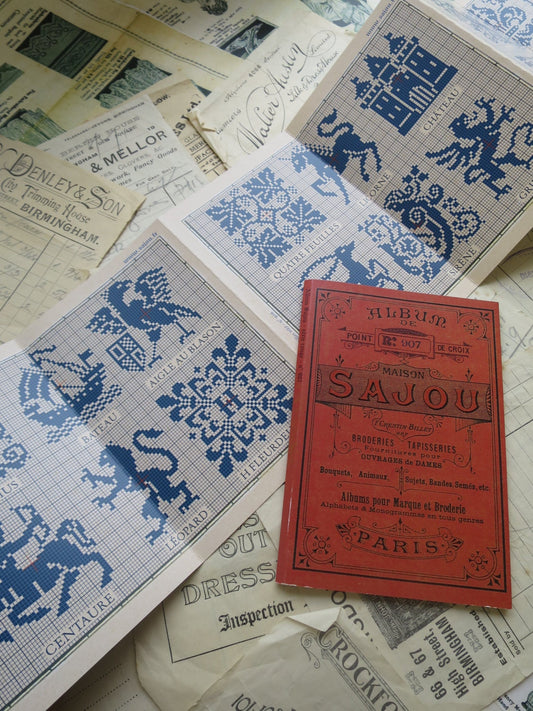 Sajou Red Cross Stitch Album 906- Traditional Motif Designs