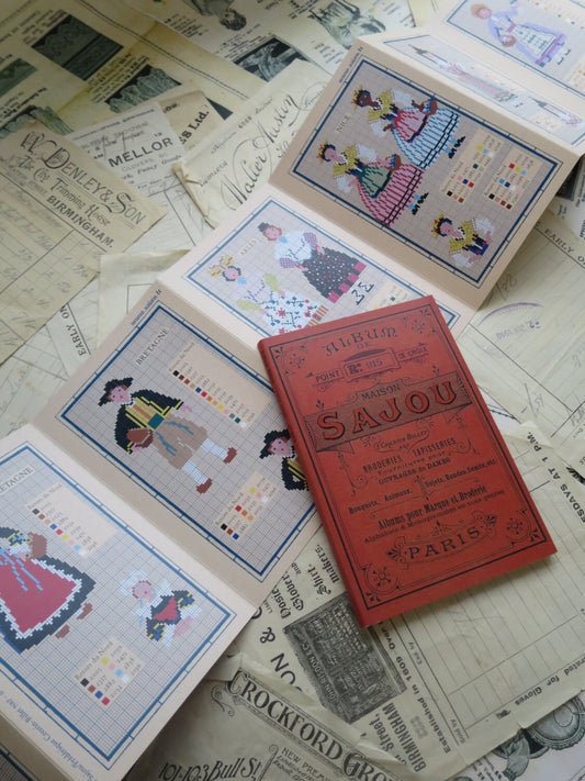Sajou Red Cross Stitch Album 913- French Regional Costumes