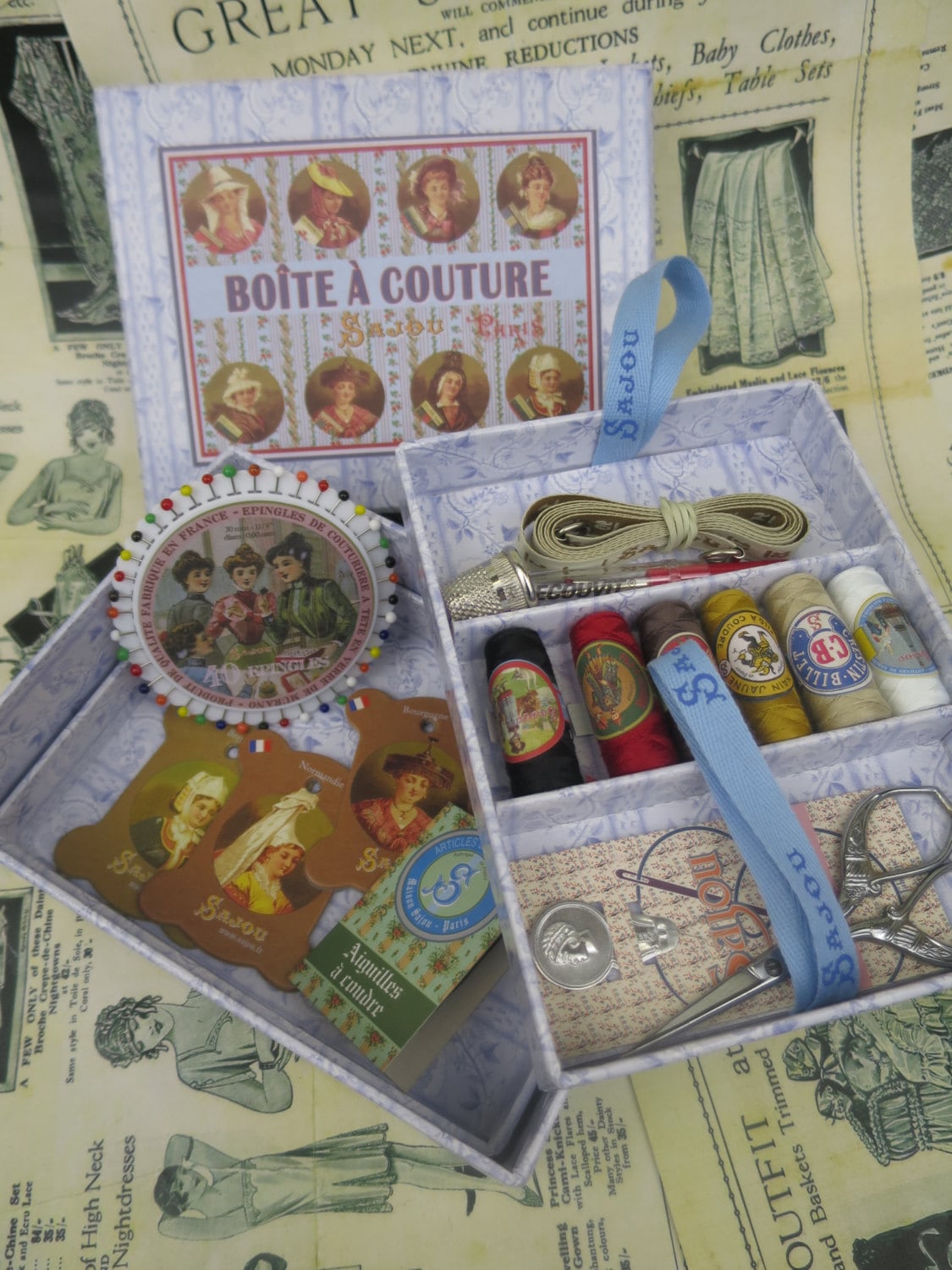 Sajou Sewing Box- Regional French Hats