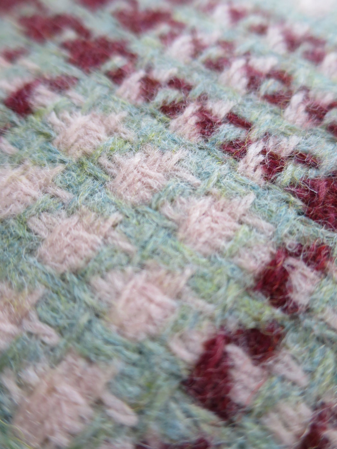 Scottish Tweed Wool Fabric- Patterned Check Tweed - By the Meter
