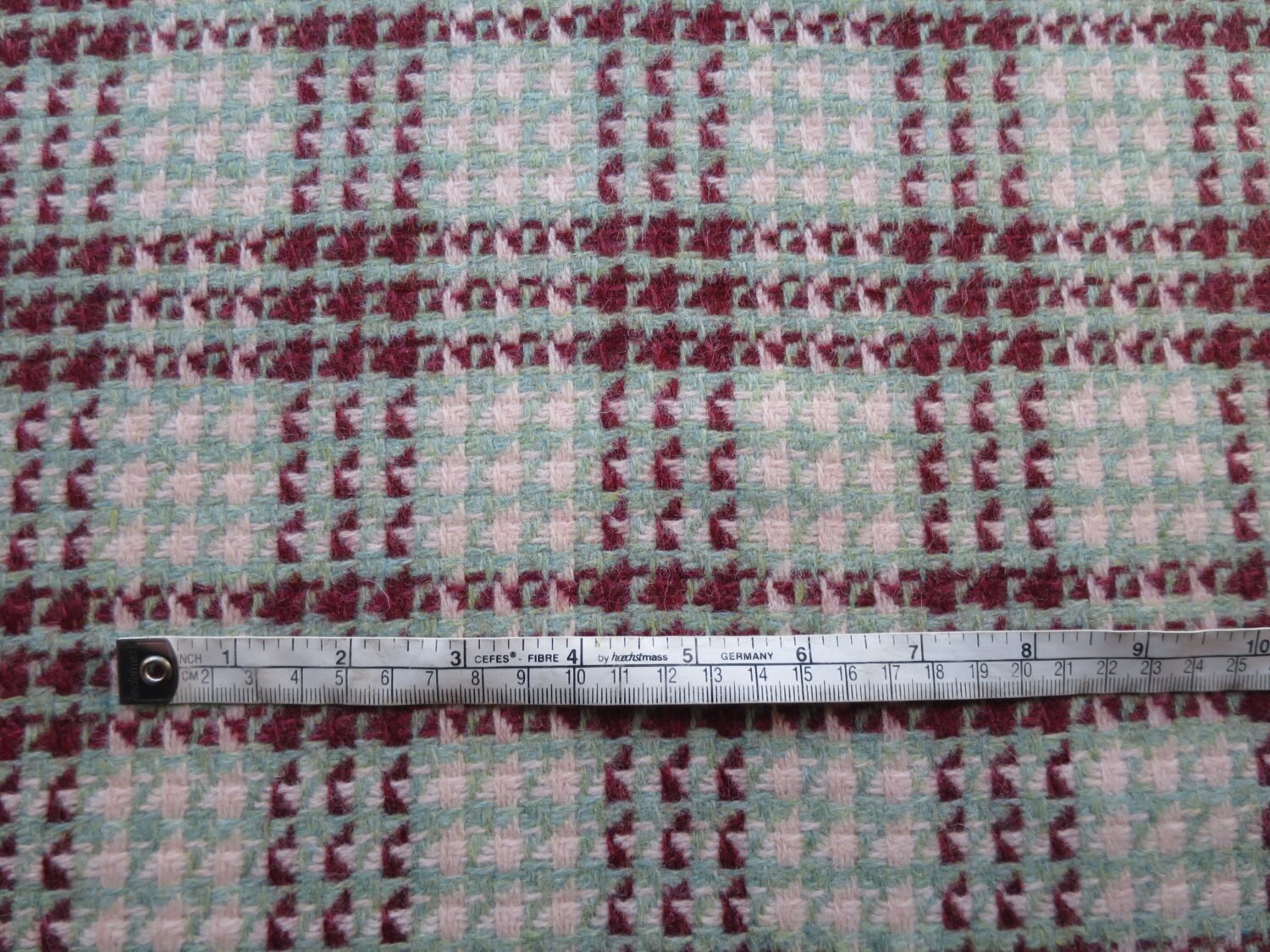 Scottish Tweed Wool Fabric- Patterned Check Tweed - By the Meter