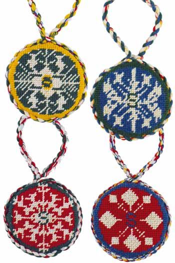 Sajou Needlepoint Tree Decorations Kit- Snowflakes